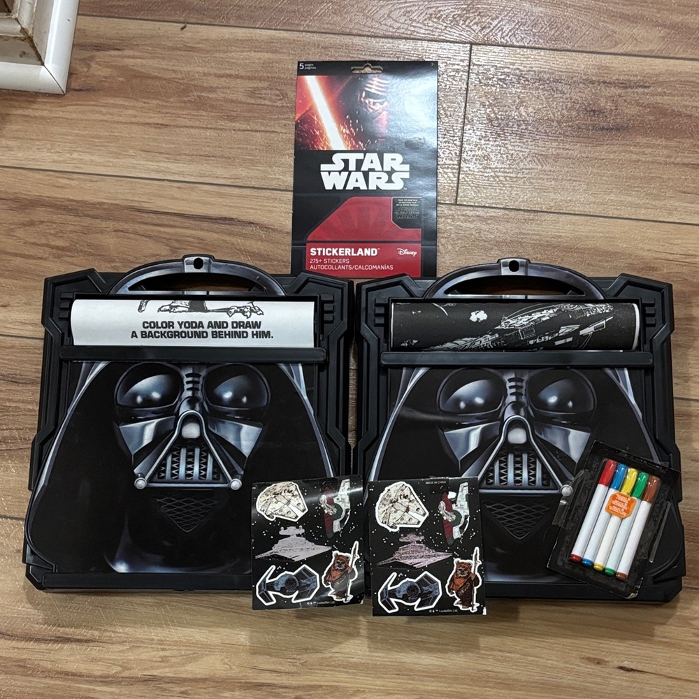 Disney Star Wars Black Darth Vader Kids Activity Set with Markers & Stickers